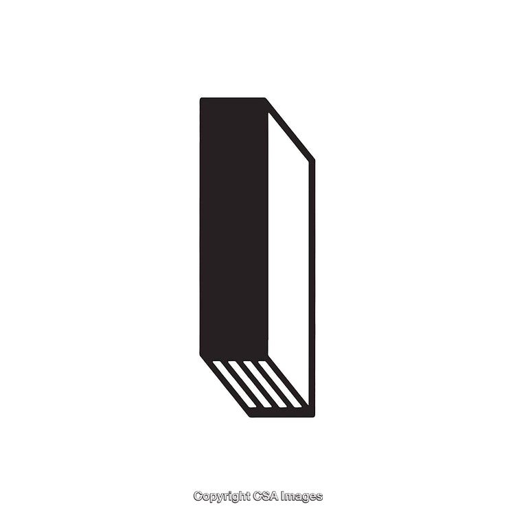 Black and White Minimalist Icon of the Number One Symbol