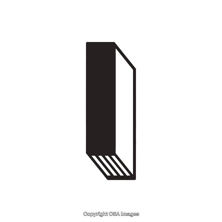 Black and White Minimalist Icon of the Number One Symbol