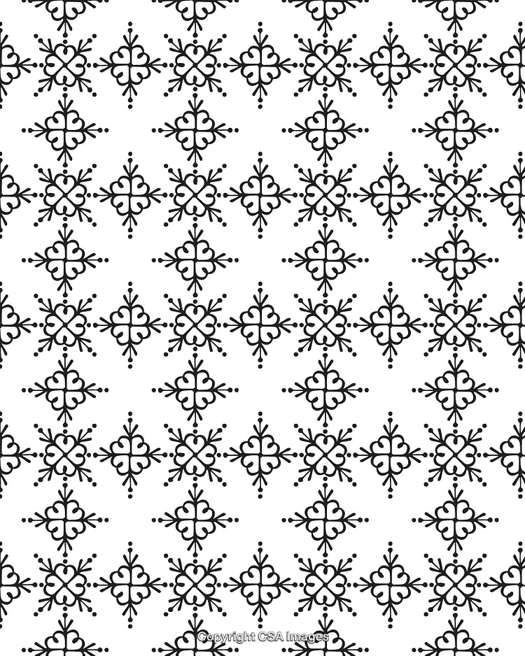 Seamless Black and White Geometric Ornamental Pattern for Backgrounds