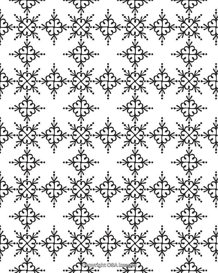 Seamless Black and White Geometric Ornamental Pattern for Backgrounds