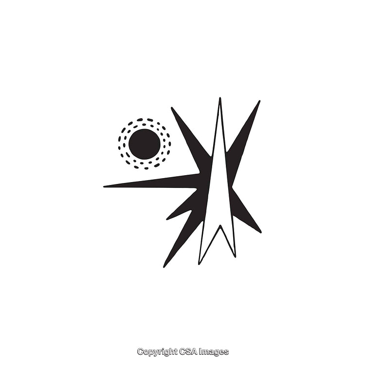 Abstract Black and White Geometric Shapes in Minimalist Style