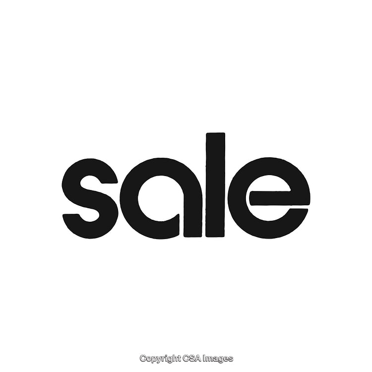 Modern Black Typography Design Featuring the Word Sale on White Background