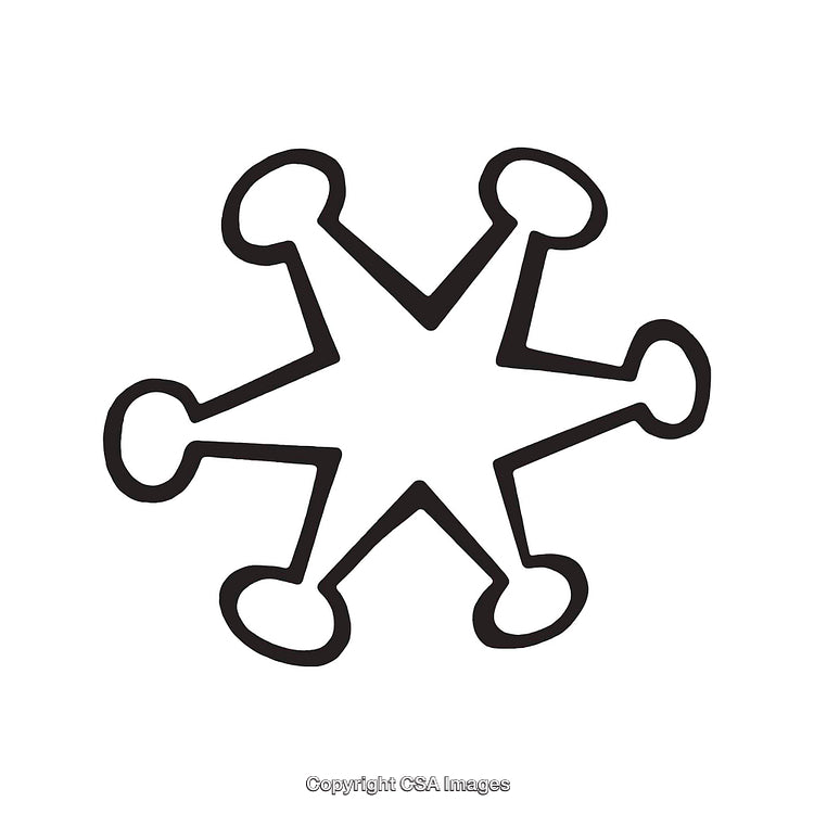 Black And White Abstract Star Shape Icon Silhouette Design