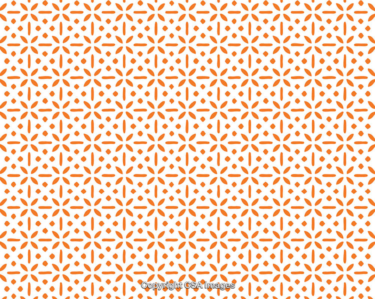 Orange Geometric Pattern Background with Repetitive Abstract Shapes