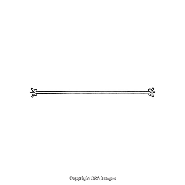 Elegant Black And White Decorative Ornamental Horizontal Divider Illustration