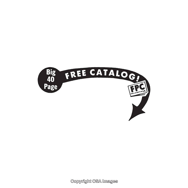 Black and White Graphic Design Arrow with Free Catalog Text