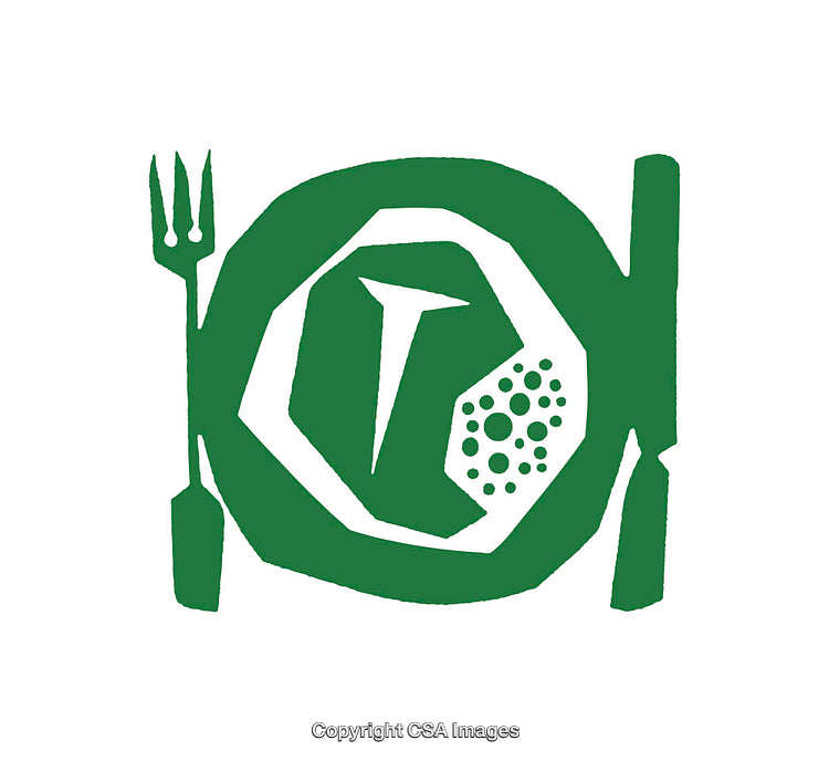 Green Abstract Food-Related Icon Featuring Geometric Design Elements