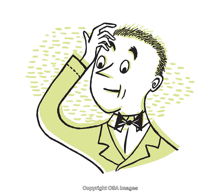 Colorful Illustration of a Surprised Man in a Chic Suit