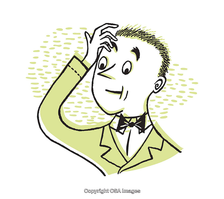 Colorful Illustration of a Surprised Man in a Chic Suit