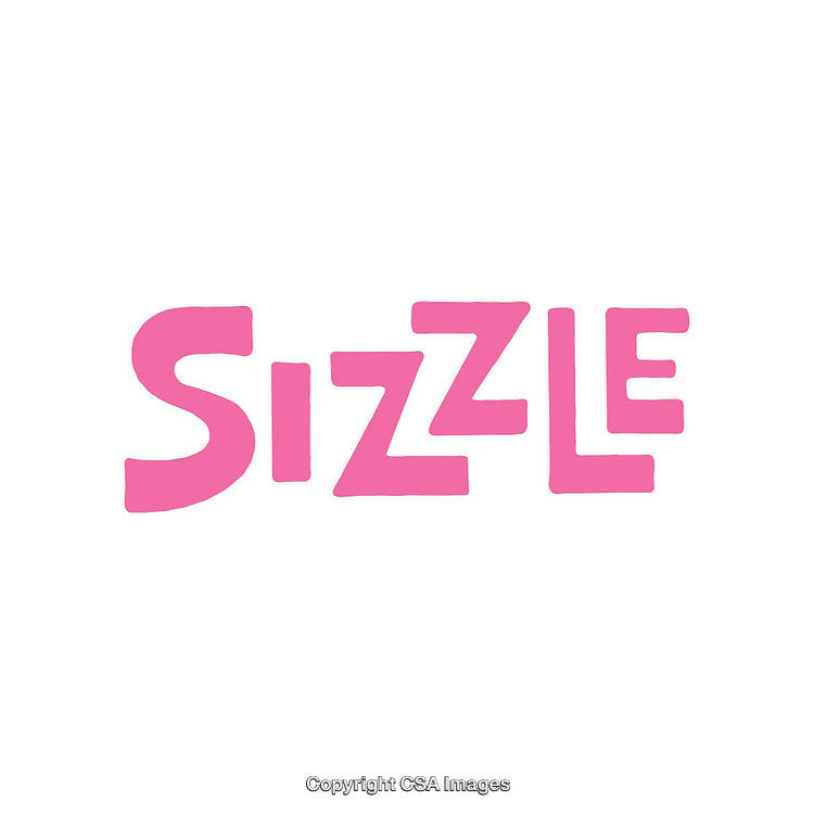 Pink Sizzle Text Design on a Clean White Background