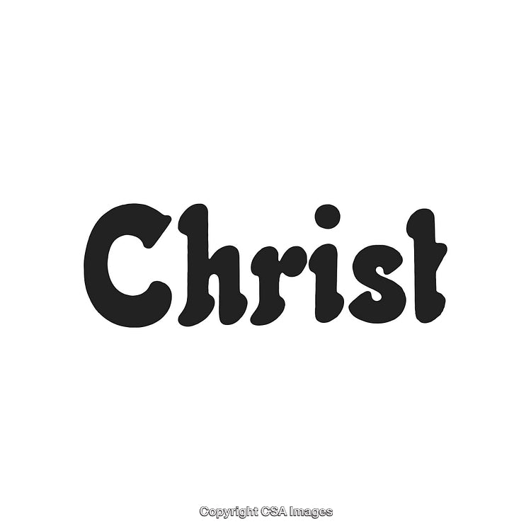 Bold Typography Displaying the Word 'Christ' in a Black Serif Font