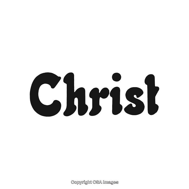 Bold Typography Displaying the Word 'Christ' in a Black Serif Font