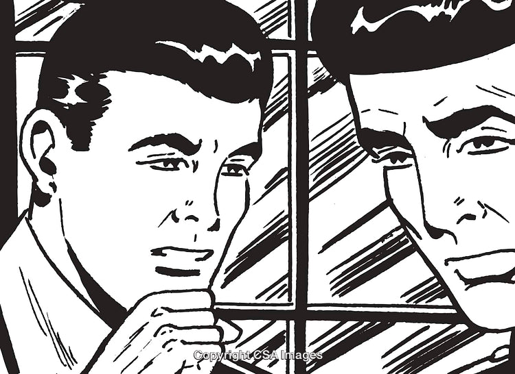 Two People in Thoughtful Discussion Near a Large Window