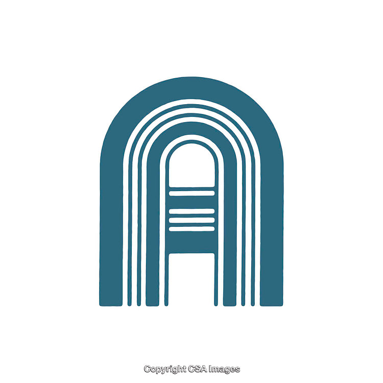 Modern Illustration of the Letter A with Minimalist Design