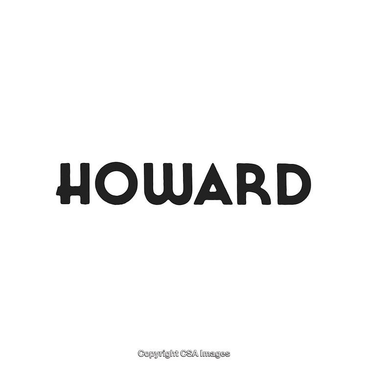 Bold Black Text on White Background Featuring the Name Howard