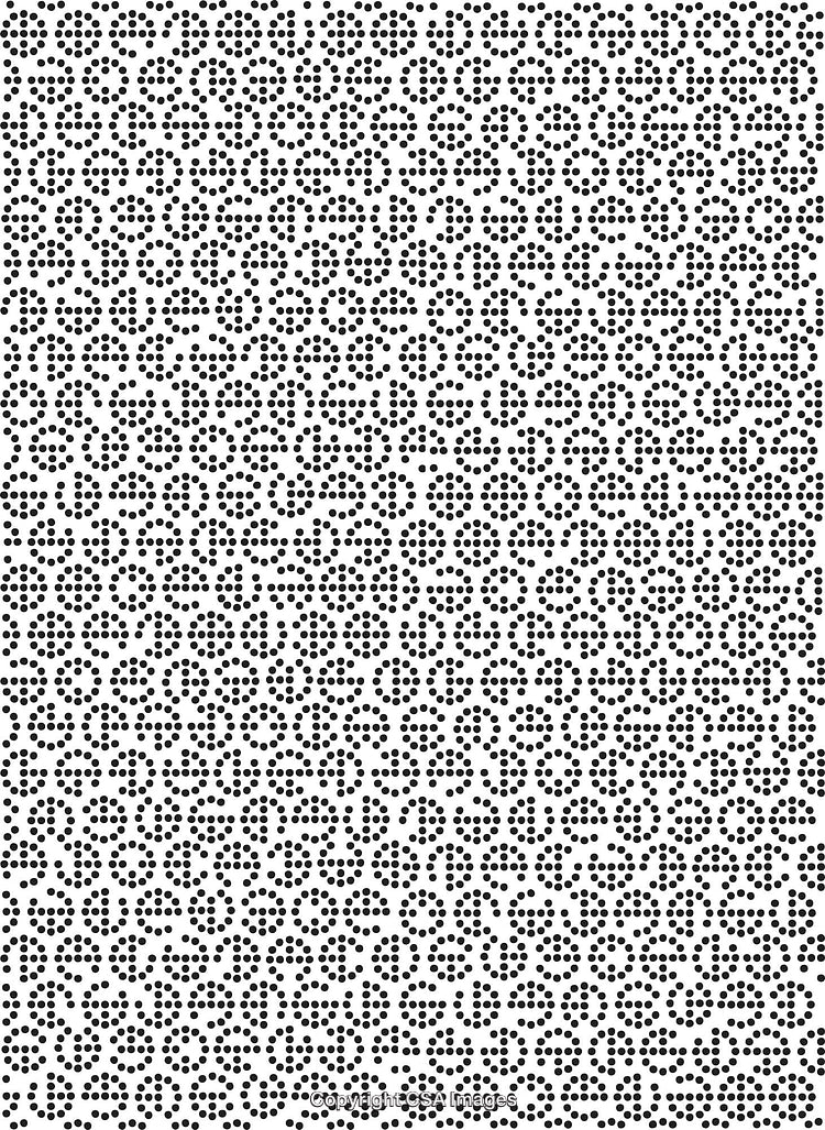 Abstract Black and White Pattern of Circular Dotted Textures