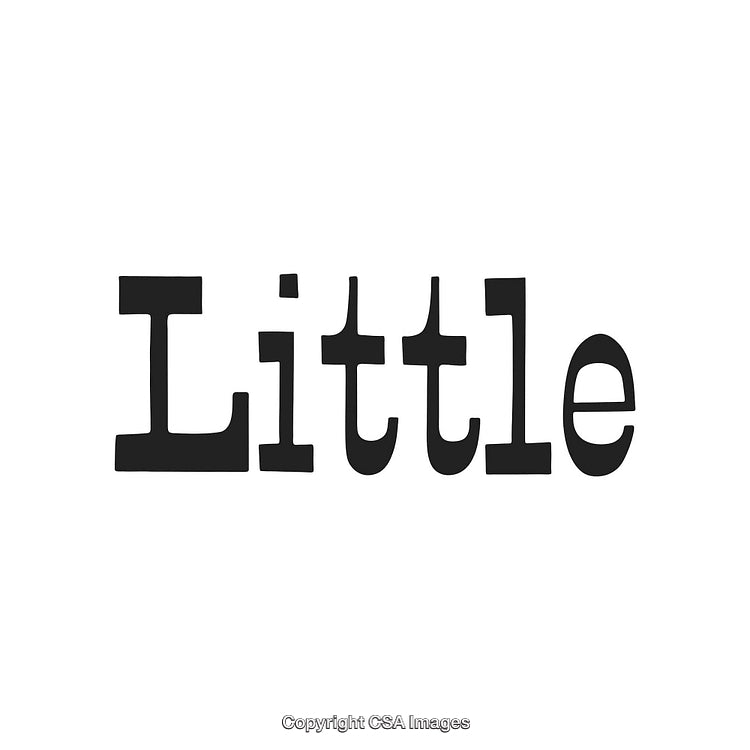 Minimalistic Typography Art Showcasing the Word 'Little' in Black Font