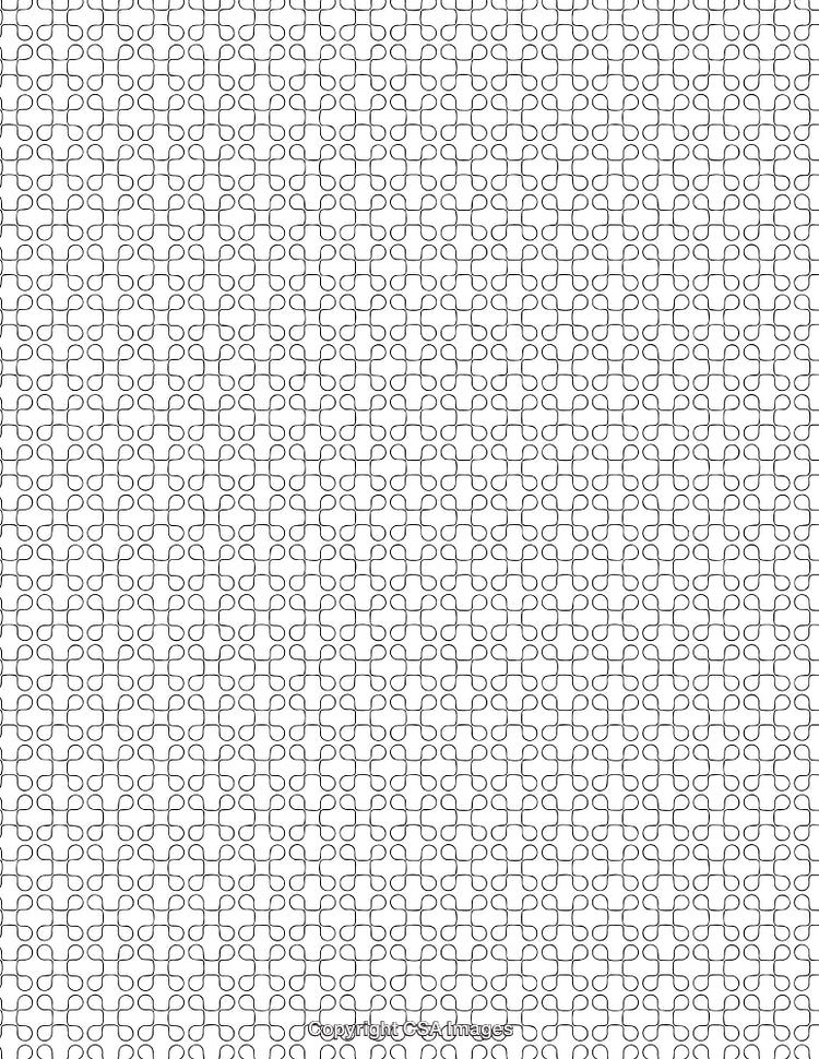 Monochrome Geometric Pattern with Repetitive Abstract Loop Motif Design