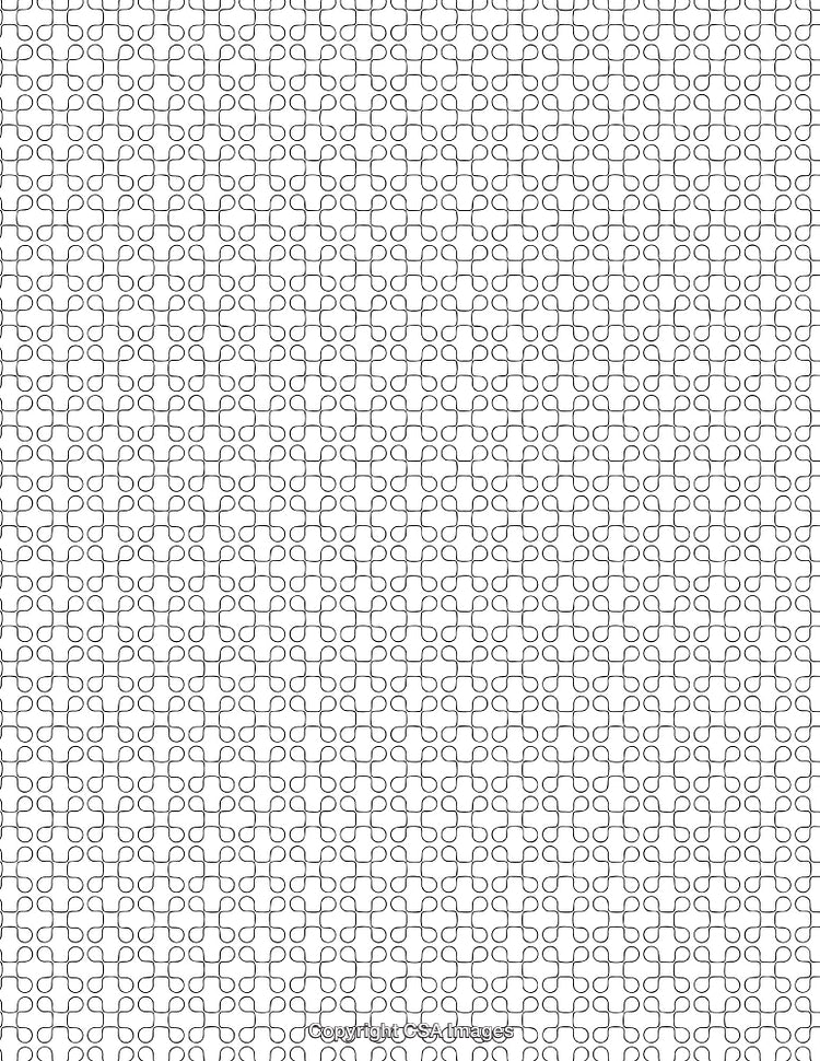 Monochrome Geometric Pattern with Repetitive Abstract Loop Motif Design