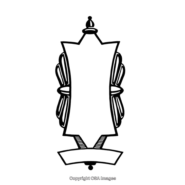 Ornamental Black and White Border with Stylish Decorative Elements