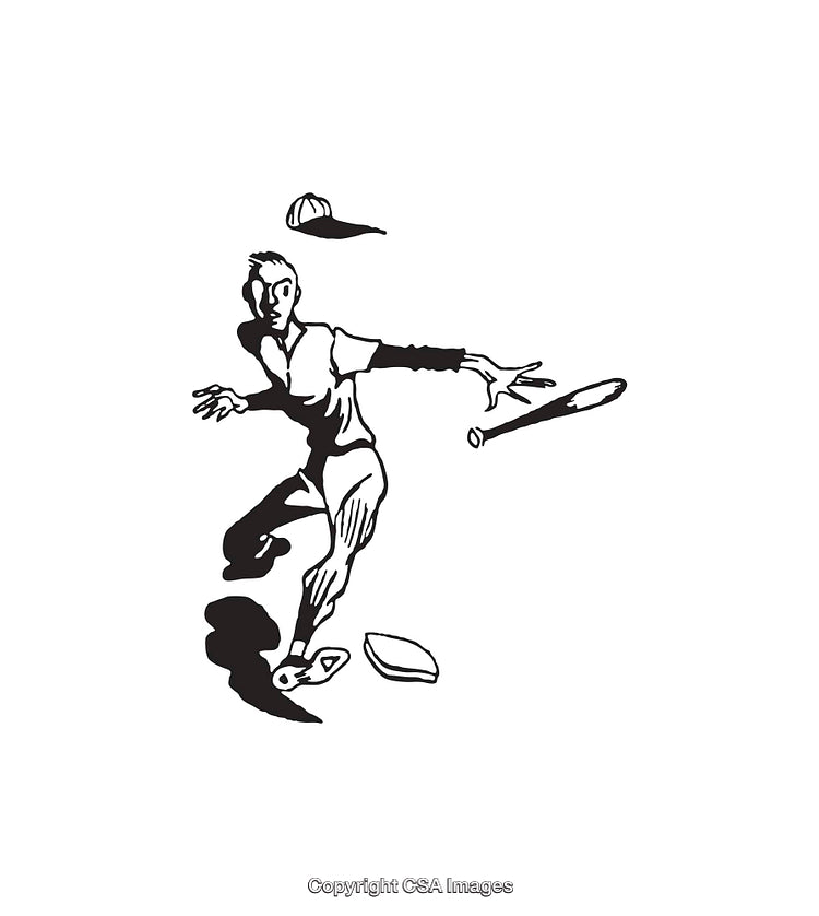 Dynamic Line Drawing of a Struggling Athlete in Action