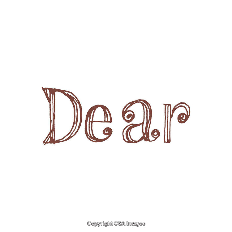 Decorative Typography Art Featuring the Word 'Dear' in Hand-Drawn Style