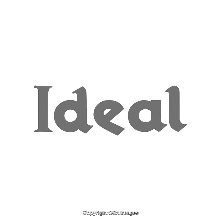 Elegant Minimalistic Design Featuring the Word Ideal in Bold Typeface