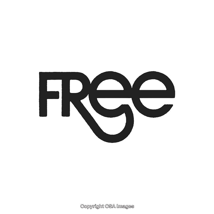 Minimalistic Black and White Text Logo with the Word 'Free'