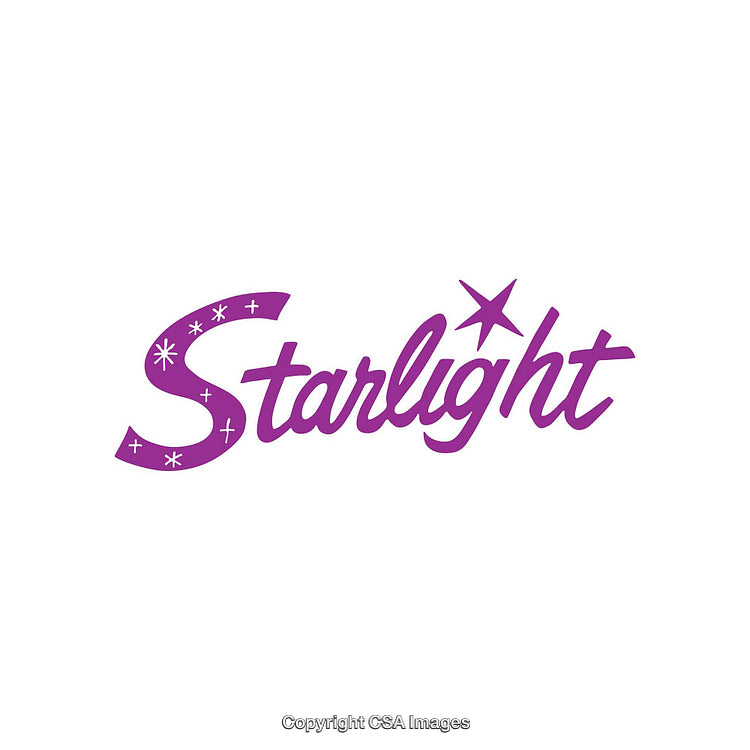 Text Logo Featuring Purple Starlight Design with Sparkle Details
