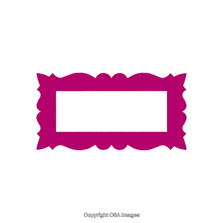 Decorative Pink Ornamental Frame with Intricate Design on White Background