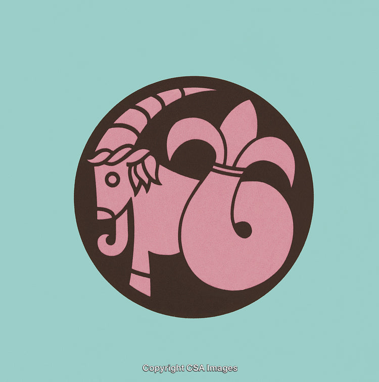 Capricorn Zodiac Sign Graphic Illustration with Modern Design