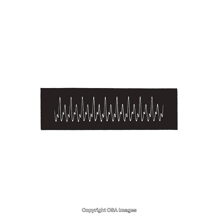 Abstract Black and White Graphic of Wavelike Pattern or Dingbat Design