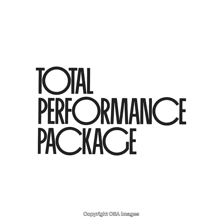 Total Performance Package Typography in Minimalist Style on White Background