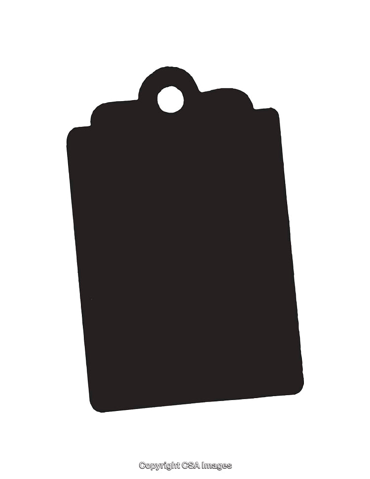 Black Silhouette Clipboard Icon Isolated On White Background