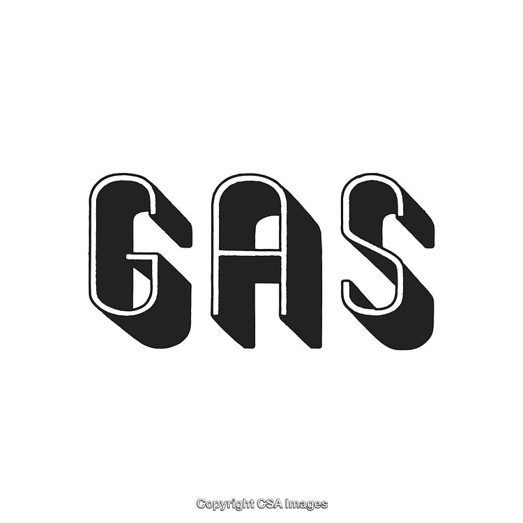 Retro Gasoline Text Graphic with Vintage Typography Design