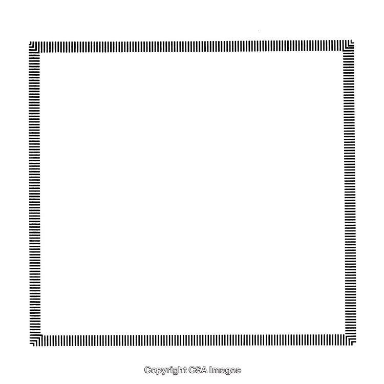 Elegant Black and White Patterned Border on a Clean White Background