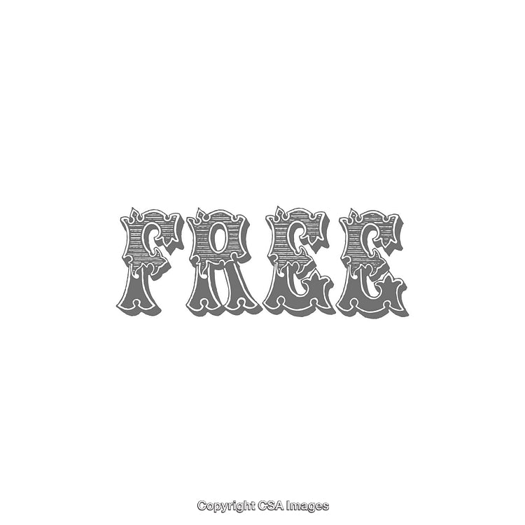 Vintage Monochrome Text Illustration Featuring Ornate Lettering Design