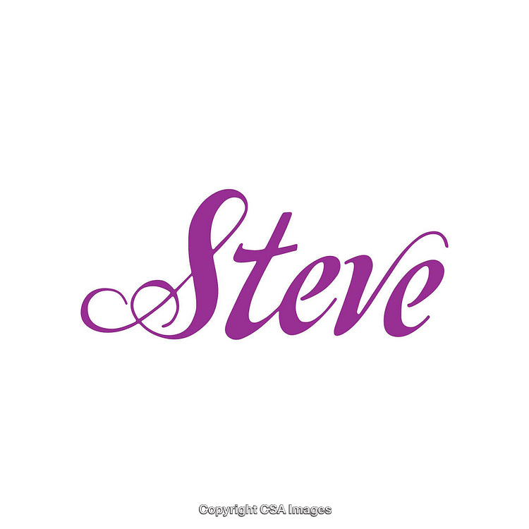 Purple Script Name Design on White Background