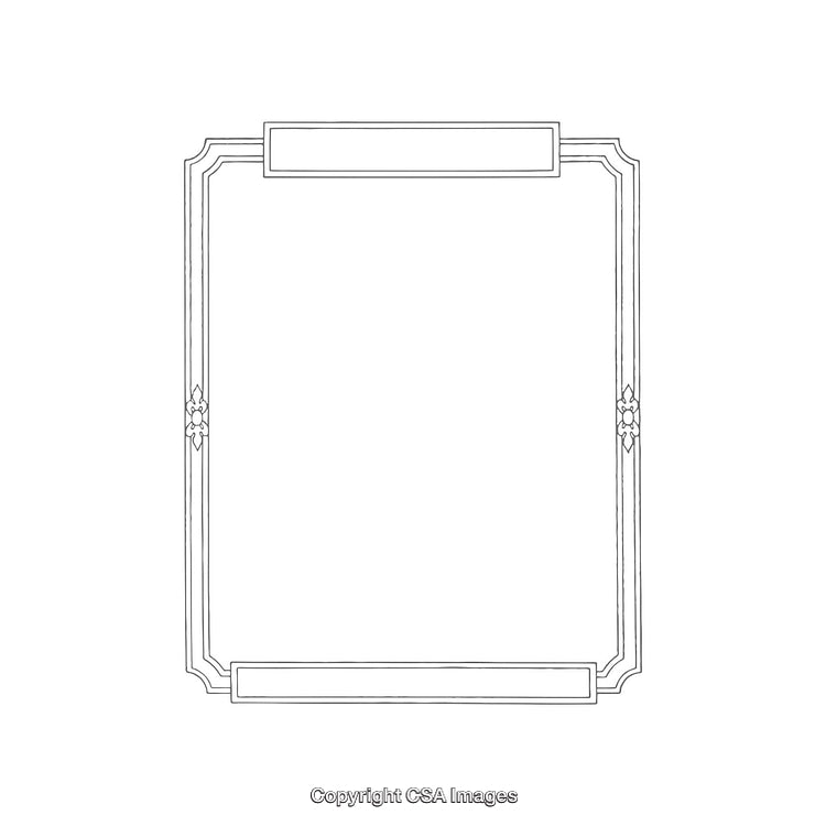 Elegant Vintage Frame with Floral Designs and Decorative Borders
