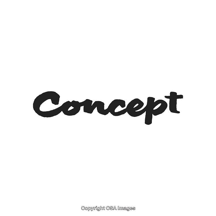 Bold Black Handwritten Concept Text on White Background