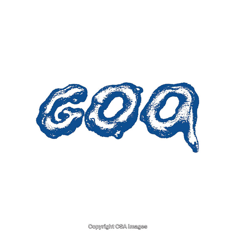 Stylish Blue Abstract Text Graphic on a White Background