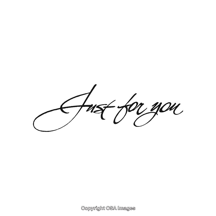 Elegant Script Design with 'Just For You' Text