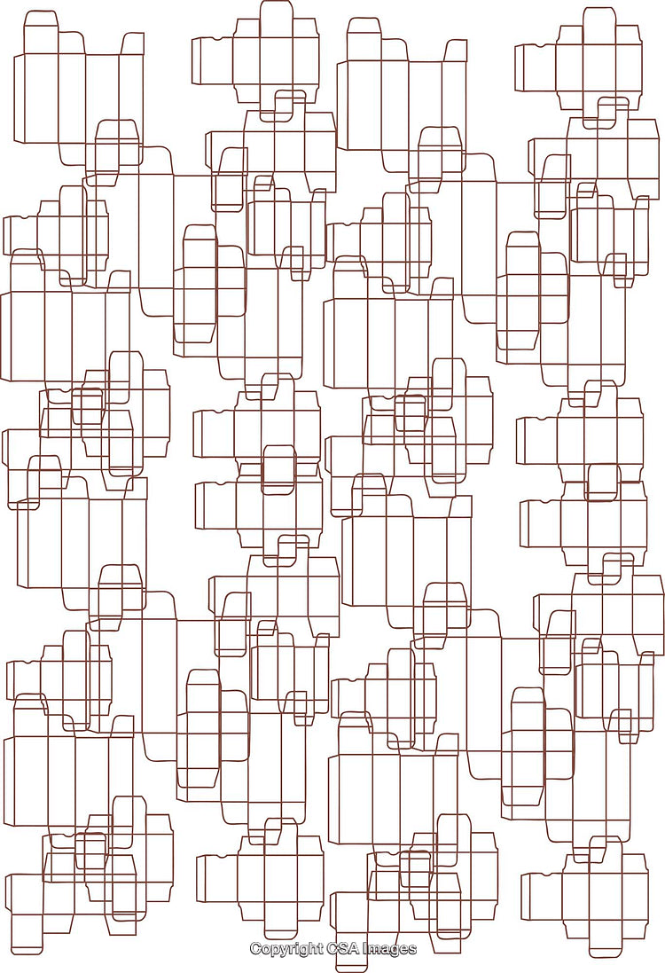 Abstract Geometric Pattern Featuring Intricate Line-Based Symmetrical Forms