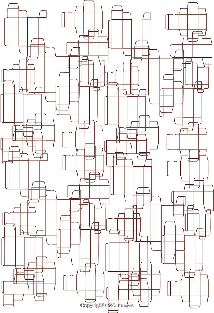 Abstract Geometric Pattern Featuring Intricate Line-Based Symmetrical Forms
