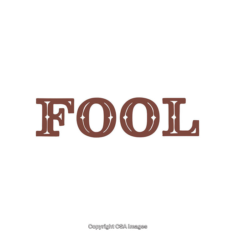 Stylized Design Featuring the Word 'FOOL' in Elegant Bold Letters