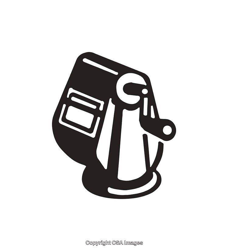 Black and White Line Art of a Kitchen Stand Mixer