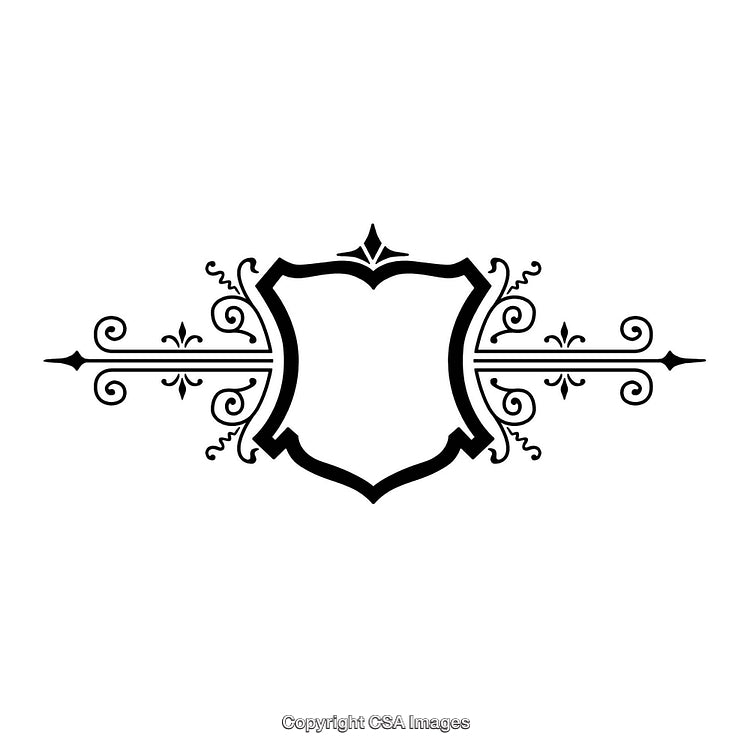Elegant Black And White Vintage Decorative Border Design