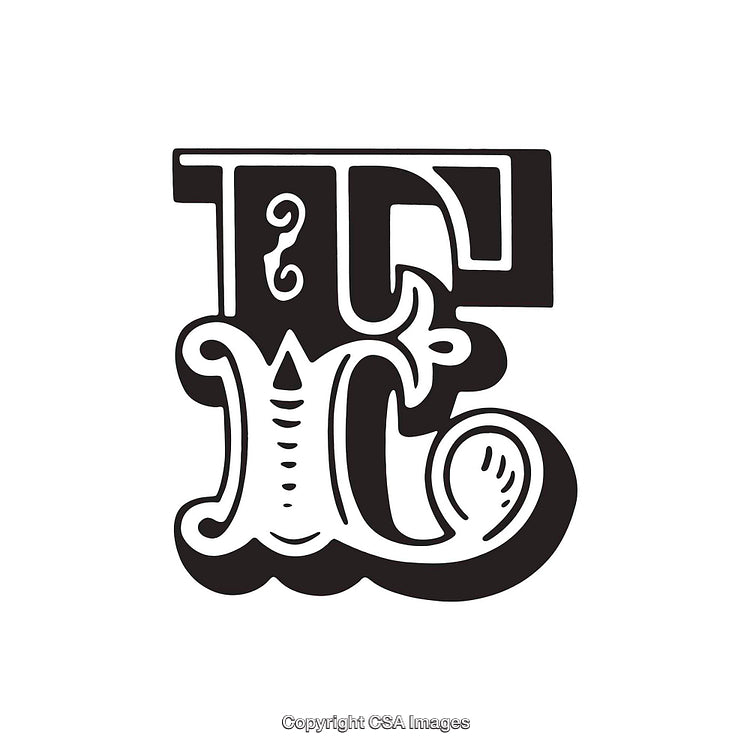 Intricately Designed Vintage Letter E Monogram Art with Decorative Styling