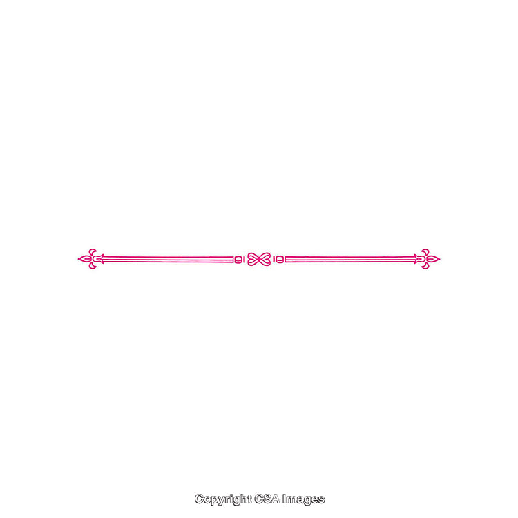 Elegant Pink Decorative Divider Line Design on a White Background