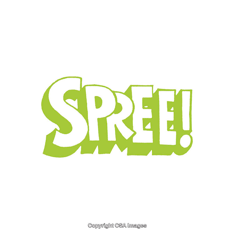 Colorful Text Design Featuring Spree Boldly Written in Green
